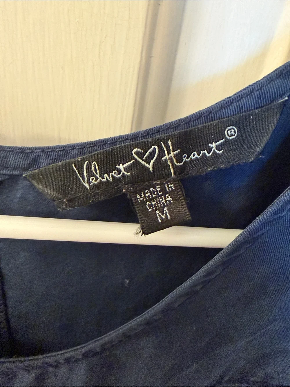 Velvet Heart Navy Sleeveless A-Line Mini Dress Tencel Size M